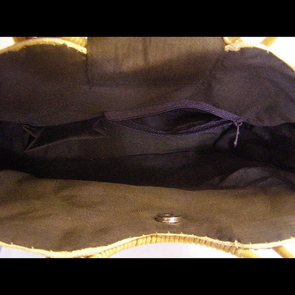 NWT 5 star Large Flamingo straw beach bag tote - Picture 3 of 6